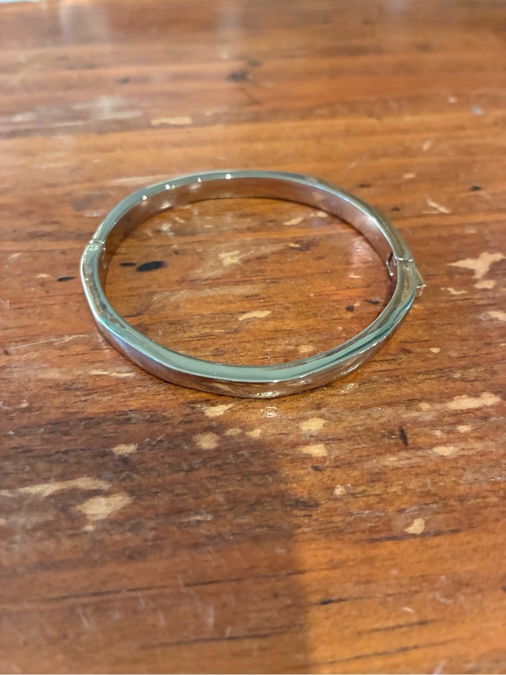 Kendra Scott Polished Silver Hinged Bangle Bracelet